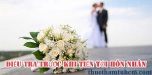 Dịch vụ thám tử điều tra tiền hôn nhân